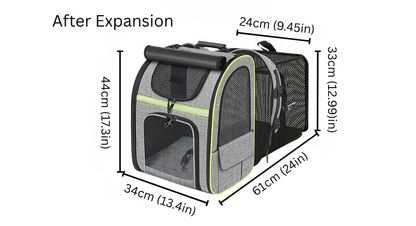 Cat Carrier Backpack with Shade Cover: Expandable, Breathable, Travel-Ready