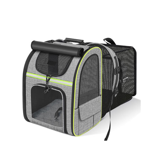 Cat Carrier Backpack with Shade Cover: Expandable, Breathable, Travel-Ready