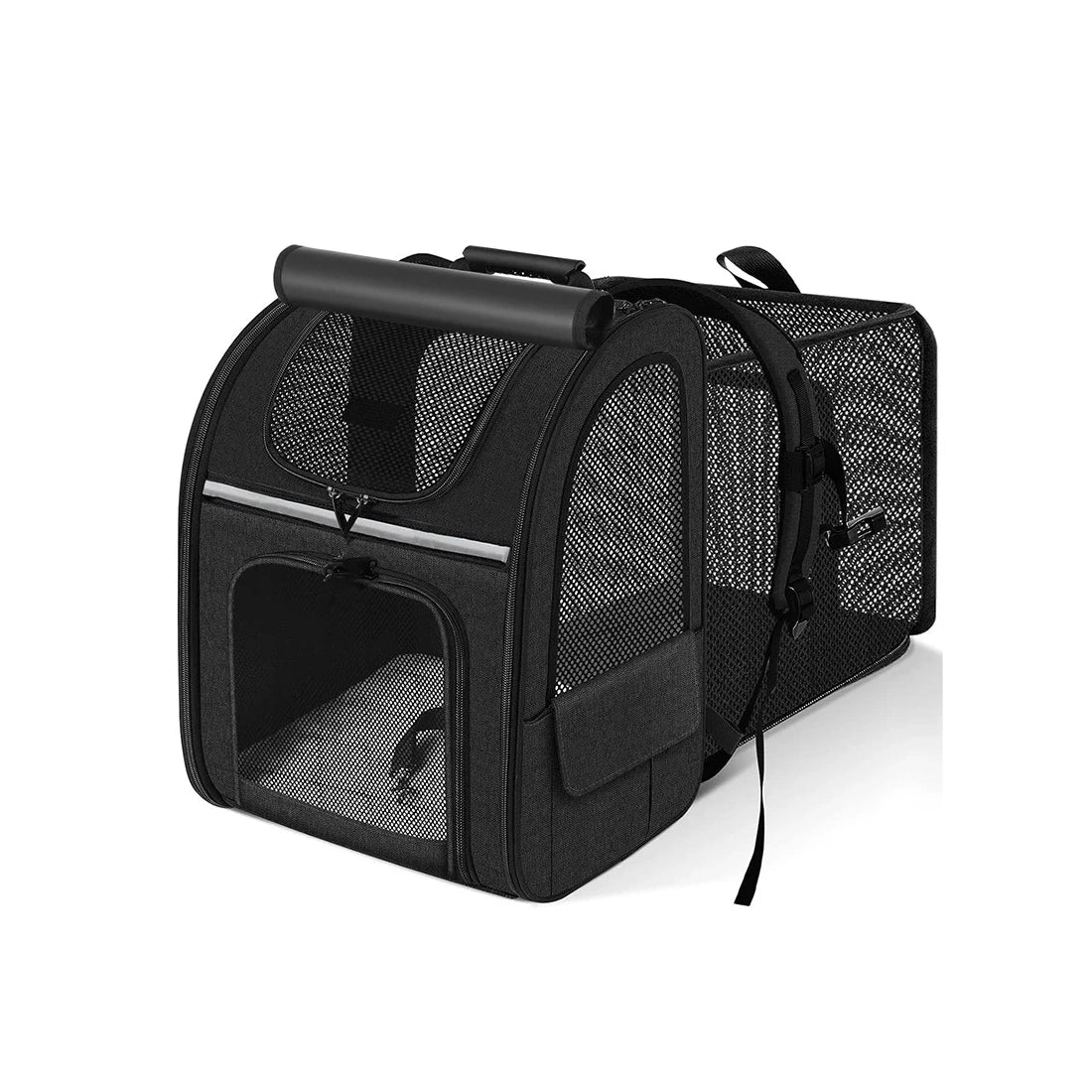 Cat Carrier Backpack with Shade Cover: Expandable, Breathable, Travel-Ready