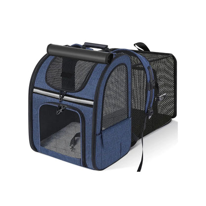 Cat Carrier Backpack with Shade Cover: Expandable, Breathable, Travel-Ready